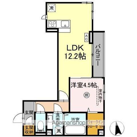 SERENVITA イースト(1LDK/3階)の間取り写真