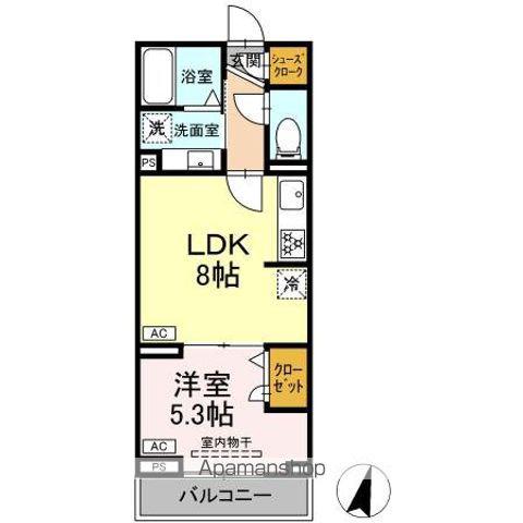 グラナーデ西瑞江(1LDK/3階)の間取り写真