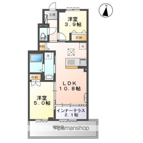 アメージングⅡ(2LDK/1階)の間取り写真