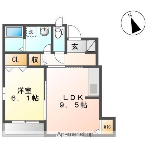 ファミリア(1LDK/1階)の間取り写真