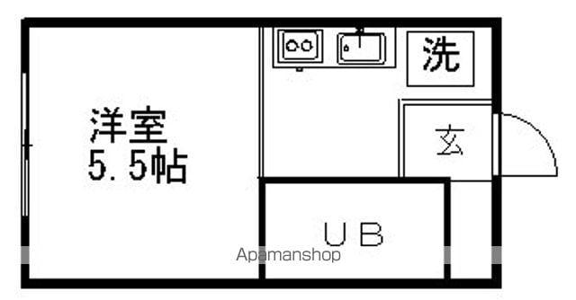アーバン桜ケ丘(ワンルーム/2階)の間取り写真