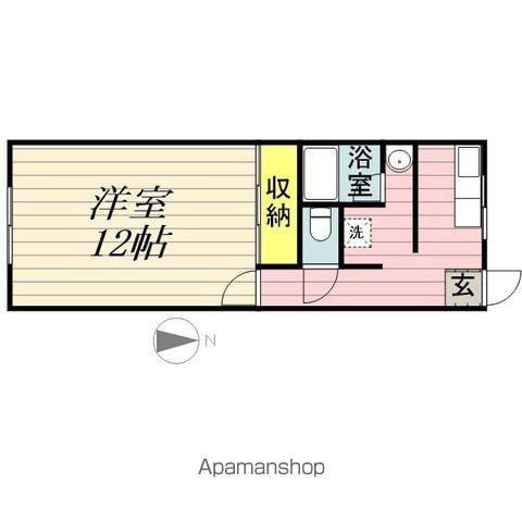 ユノソハイツ(1K/2階)の間取り写真