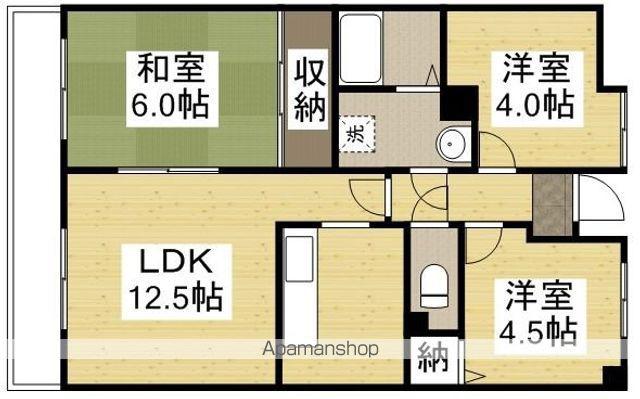 伊島第2コーポラス(3LDK/3階)の間取り写真