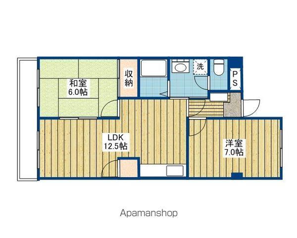 第一吉田マンション(2LDK/4階)の間取り写真
