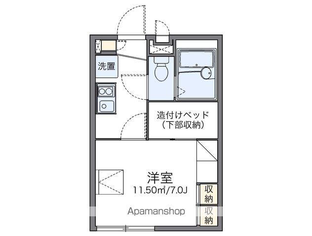 レオパレスグリーンビレッジ(1K/1階)の間取り写真