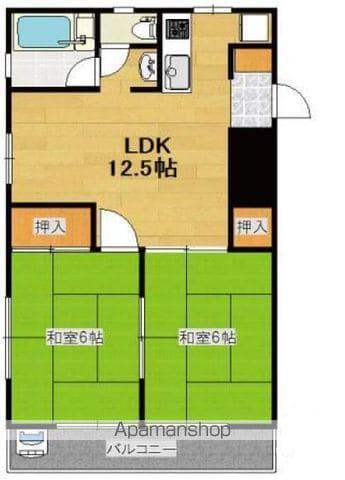 グリーンパークⅡ(2LDK/2階)の間取り写真