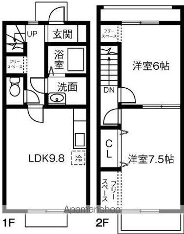 GRANDE BONHEUR(2LDK/1階)の間取り写真