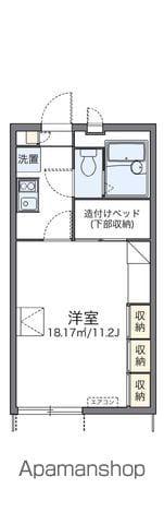 レオパレス川津(1K/1階)の間取り写真
