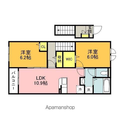 レジデンス プリュⅦ(2LDK/2階)の間取り写真