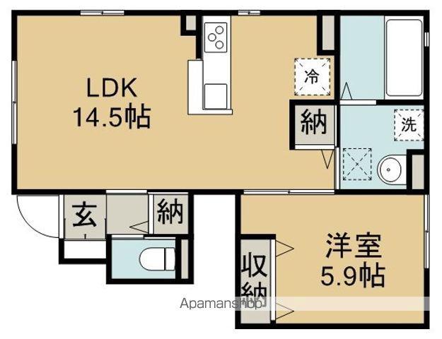 カーサ・ルミノーサ(1LDK/1階)の間取り写真