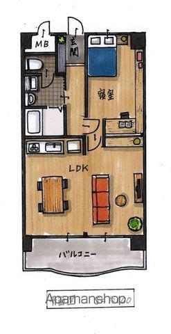 クレール・トヨダ(1LDK/3階)の間取り写真