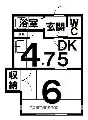 コーポルミナス(1DK/3階)の間取り写真