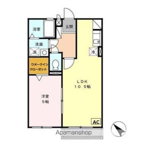 パークコート砂川 壱・弐番館(1LDK/2階)の間取り写真