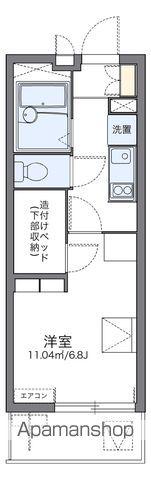 レオパレスグランデーム幕張(1K/1階)の間取り写真