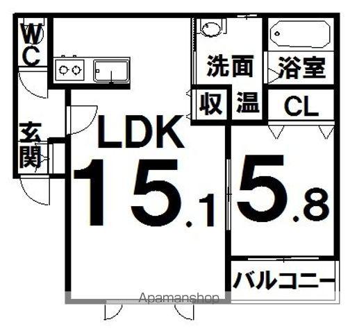 LAULEA9条(1LDK/3階)の間取り写真