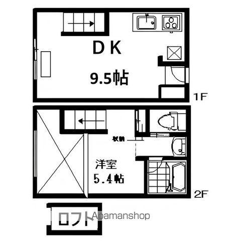 ワコーハイツ4(1DK/1階)の間取り写真