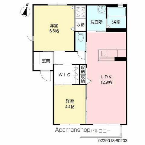 メアブリック サウス(2LDK/2階)の間取り写真