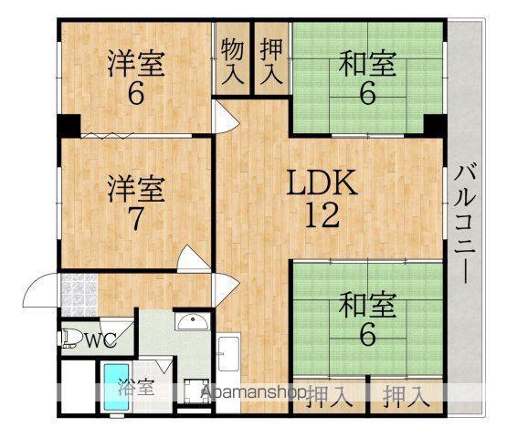 貞光ビル(4LDK/3階)の間取り写真