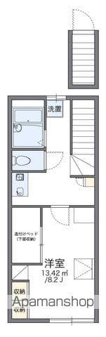 レオパレス宮代庭苑(1K/2階)の間取り写真
