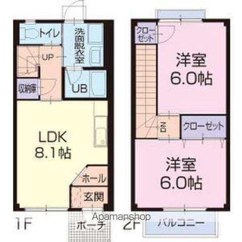 メゾン・ド・ルミエールC(2LDK)の間取り写真