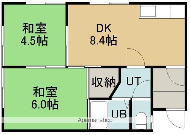 コーポマツNO.3(2DK/2階)の間取り写真