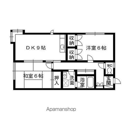 エクセレント永和台(2DK/1階)の間取り写真
