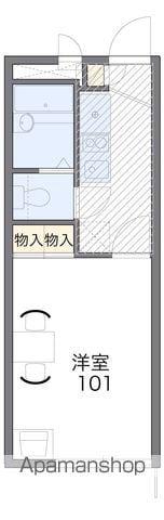 レオパレスメイプル(1K/2階)の間取り写真