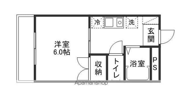 コンホート桑田(1K/1階)の間取り写真