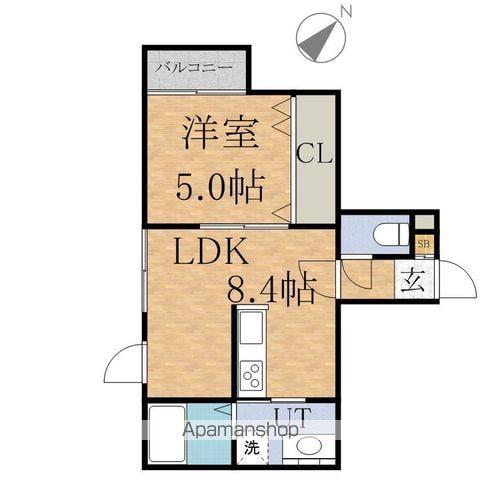 クレモナ本通(1LDK/2階)の間取り写真