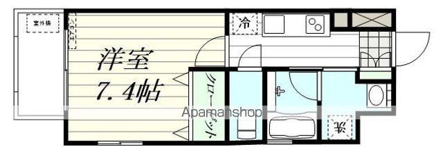 CLAIR URBAN 仙台東口(1K/5階)の間取り写真