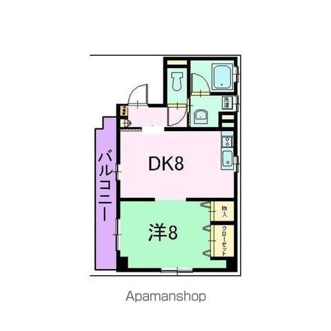 タウンコート常磐町(1DK/3階)の間取り写真