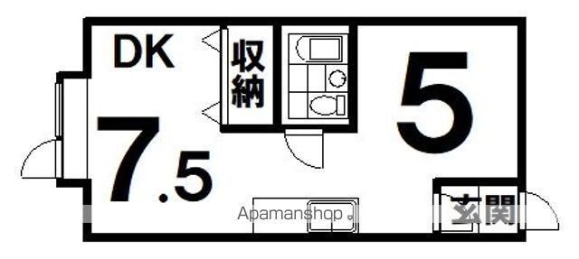 キャンパスONO A(1DK/2階)の間取り写真