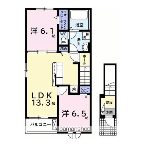 エクセレント アークⅠ(2LDK/2階)の間取り写真