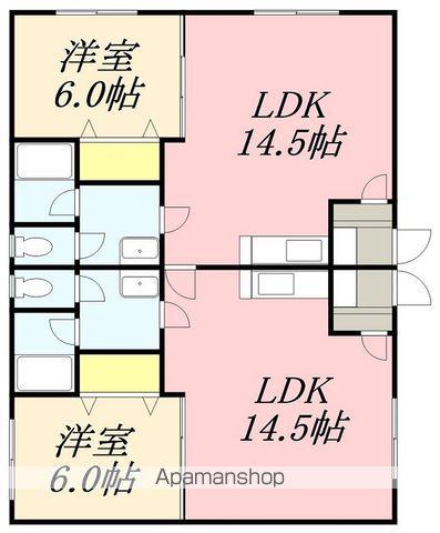 ラ・メゾン・ボワⅡ(2LDK/1階)の間取り写真