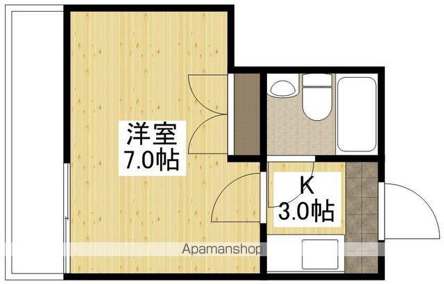 ベル旭町(1K/1階)の間取り写真