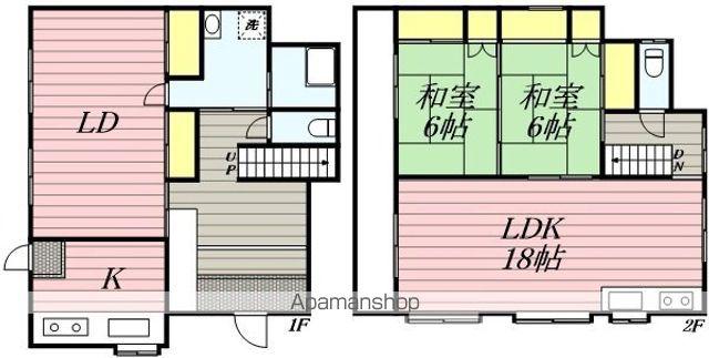 日南線 南方駅(宮崎) 徒歩9分 2階建 築35年(2LDK)の間取り写真
