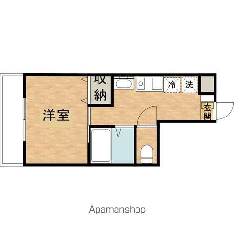 カサクレール(1K/2階)の間取り写真