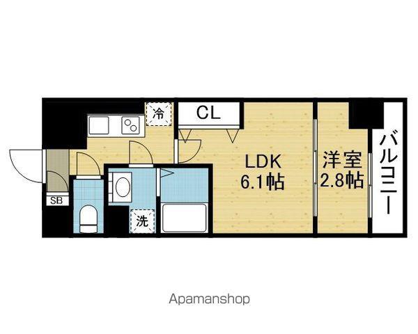 リアライズ鶴橋東Ⅱ(1LDK/4階)の間取り写真