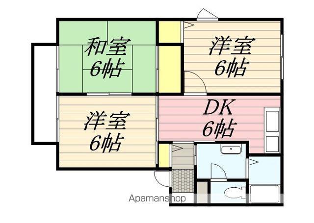 フォンテーヌ宮ノ陣1B(3DK/2階)の間取り写真