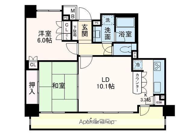 ヒルズ市川妙典(2LDK/5階)の間取り写真