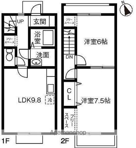 VERDEみどり野ⅡA(2LDK)の間取り写真