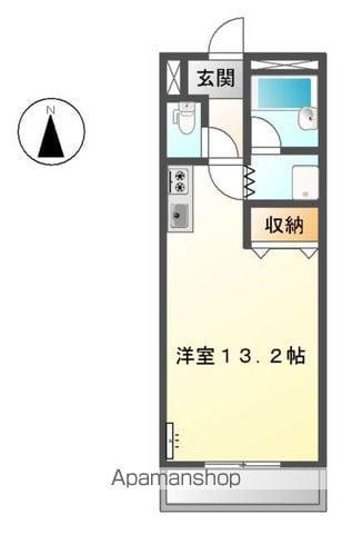 プチコート(ワンルーム/2階)の間取り写真