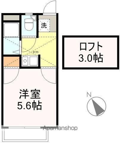 アップルハウス八木山弥生町(1K/1階)の間取り写真