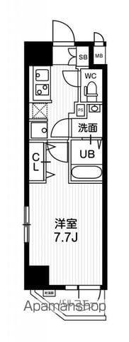 N-STAGE亀戸Ⅱ(1K/2階)の間取り写真