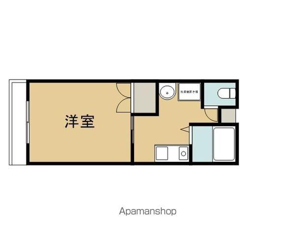 アネシス崎岡(1K/2階)の間取り写真