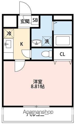 SERES長嶺(1K/6階)の間取り写真