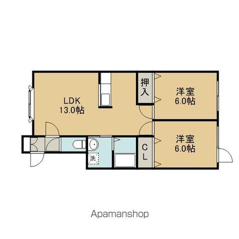 クロス2(2LDK/2階)の間取り写真