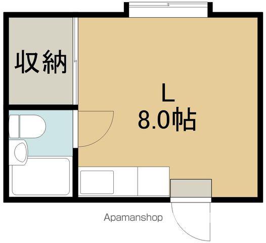 ヴァンベール亀田(ワンルーム/1階)の間取り写真