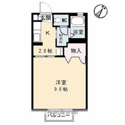 エトワール大松2(1K/2階)の間取り写真