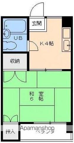 第2京屋マンション(1K/2階)の間取り写真
